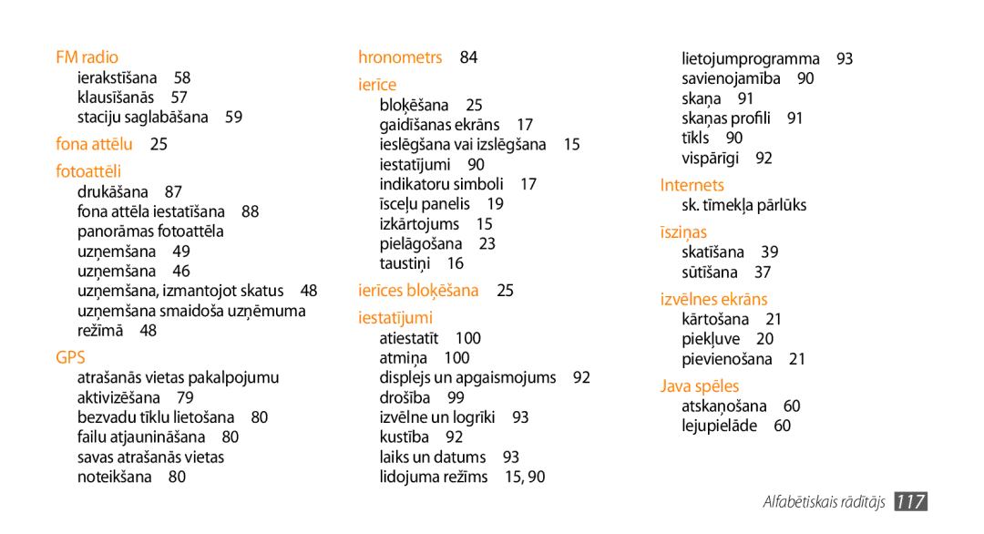 Samsung GT-S5750HKESEB, GT-S5750PWESEB, GT-S5750TIESEB manual Fona attēla iestatīšana , 100, Lietojumprogramma  